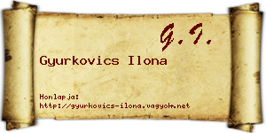 Gyurkovics Ilona névjegykártya