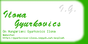 ilona gyurkovics business card